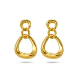 chain drop earrings for women, Gold chain drop earrings India, Bold gold statement earrings, AMOHABOLD chain earrings, Gold plated drop earrings, Lightweight chain earrings for women, Modern gold earrings online, Party wear chain earrings, Trendy gold drop earrings, Statement chain earrings for women