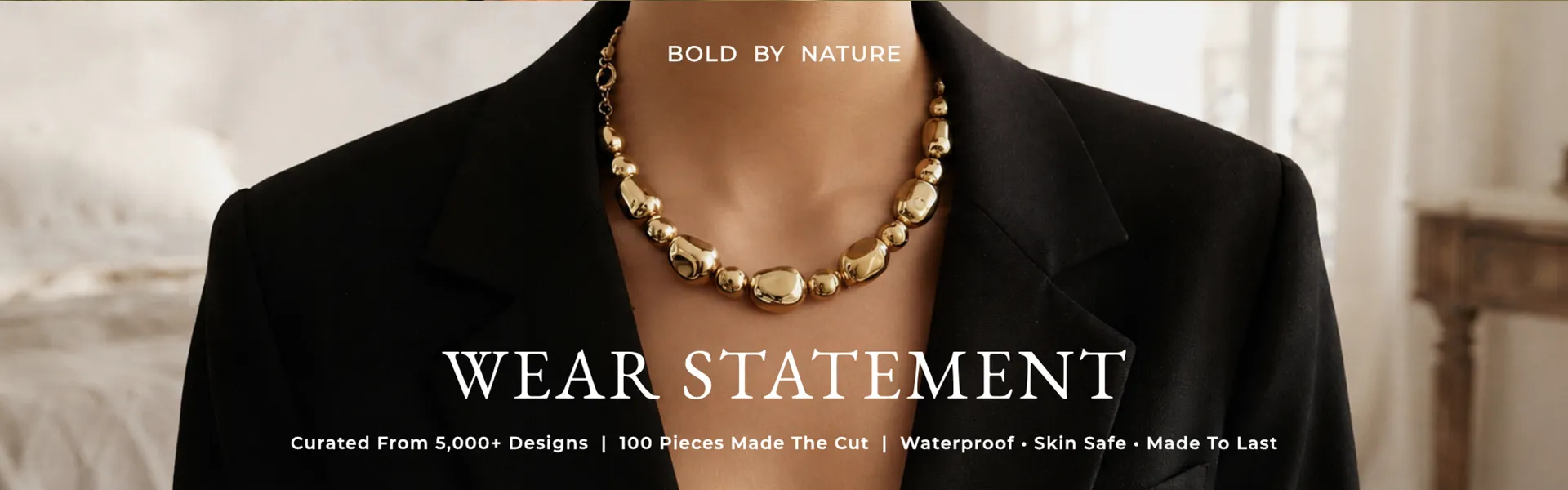 Elegant office wear jewelry for women, waterproof gold plated necklaces and earrings, anti tarnish stainless steel jewelry for work, daily wear minimalist accessories, affordable luxury jewelry India