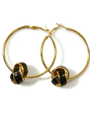 Luxe Black Party Hoops