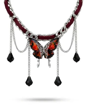 Scarlet Monarch Necklace