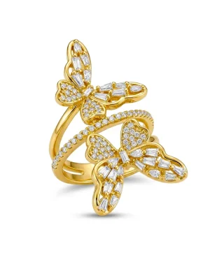 Luna Double Butterfly Ring