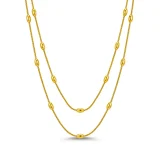 Liora layered chain necklace for women, Double layer gold necklace, Layered gold chain necklace India, AMOHABOLD layered necklace, Minimal layered necklace for women, Gold plated layered chain, Everyday layering necklace, Modern gold chain necklace, Anti tarnish layered necklace, Fashion layered necklace for women