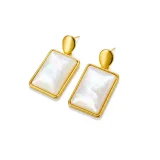 AMOHABOLD gold earrings, Elegant drop earrings for women, Lightweight hanging earrings, Gold plated drop earrings, Office wear gold earrings, Anti tarnish hanging earrings, Modern gold earrings