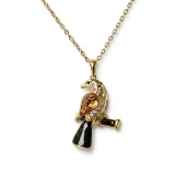 eagle pendant necklace for women, Black eagle necklace, AMOHABOLD eagle pendant, Black gold pendant necklace, Statement eagle necklace for women, Stainless steel eagle pendant, Fashion eagle necklace India, Bold black pendant chain, Modern eagle jewellery, Gold and black necklace for women