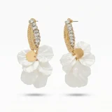Celestia crystal drop earrings for women, Gold crystal drop earrings, AMOHABOLD crystal earrings, Elegant crystal earrings India, Gold plated drop earrings, Party wear crystal earrings, Wedding guest earrings for women, Sparkling crystal earrings, Lightweight statement earrings, Fashion crystal drop jewellery