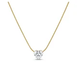 zircon heart necklace for women, Gold heart pendant necklace, AMOHABOLD zircon necklace, Minimal gold necklace for women, Anti tarnish heart necklace, Elegant pendant necklace India, Zircon jewellery for women, Everyday gold necklace, Feminine heart jewellery, Delicate gold pendant chain