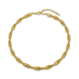 Hasli necklace for women, Bold gold hasli necklace India, AMOHABOLD statement necklace, Serpent inspired gold necklace, Gold plated necklace for women, Traditional modern jewellery necklace, Statement jewellery for women, Anti tarnish gold necklace, Fashion necklace online India, Bold luxury look necklace