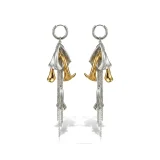 Aurelle Flow Earrings for women, Sculptural gold earrings, Modern gold statement earrings, AMOHABOLD flow earrings, Organic shape gold earrings, Minimal gold earrings for women, Gold plated sculptural earrings, Contemporary statement earrings, Lightweight gold earrings India, Fashion earrings for everyday wear
