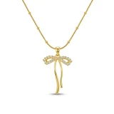 Aria Bowline pendant necklace for women, Minimal gold pendant necklace India, AMOHABOLD bow necklace, Gold plated necklace for women, Elegant everyday necklace, Anti tarnish gold necklace, Office wear necklace women, Minimal jewellery necklace, Feminine pendant necklace, Stylish gold necklace online