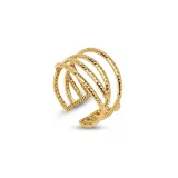 Aveline Eterniq ring for women, Minimal gold ring for women, AMOHABOLD Eterniq ring, Gold plated adjustable ring, Anti tarnish gold ring, Everyday gold ring India, Office wear ring for women, Minimal fashion jewellery ring, Lightweight stainless steel ring, Elegant gold ring online