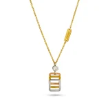 triple color necklace, Gold plated necklace for women, Elegant everyday necklace, Anti tarnish gold necklace, Office wear necklace women, Minimal jewellery necklace, Feminine pendant necklace, Stylish gold necklace online