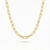 charmwave chain necklace for women, Gold charm necklace online India, AMOHABOLD charm chain necklace, Minimal gold chain necklace, Everyday gold necklace for women, Layering charm necklace, Stylish gold plated necklace, Anti tarnish gold necklace, Fashion necklace for women, Modern charm jewellery