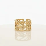 Floréa Bloom Ring for women, Floral gold ring, Gold flower ring for women, AMOHABOLD floral ring, Anti tarnish gold ring, Adjustable flower ring, Minimal floral jewellery, Everyday gold ring for women, Elegant floral statement ring, Gold plated flower ring India