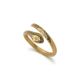 Serpenta Medusa ring for women, Gold serpent inspired ring, AMOHABOLD statement ring, Bold gold ring jewellery India, Anti tarnish gold ring for women, Unique fashion ring design, Adjustable gold ring online India, Modern statement jewellery ring, Edgy jewellery style for women, Luxury look gold plated ring