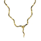 Veyra Viper Hasli Necklace in 18K gold plating with bold snake-inspired statement design for women Luxury 18K gold plated Veyra Viper Hasli necklace featuring a modern statement collar design