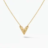 Veya initial pendant necklace for women, Gold initial necklace online India, AMOHABOLD letter pendant necklace, Minimal gold necklace for women, Personalized initial jewellery, Anti tarnish gold necklace, Everyday pendant necklace, Office wear gold necklace, Dainty letter necklace, Layering necklace for women